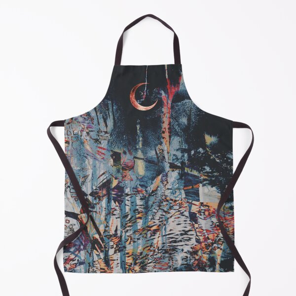 Item preview, Waning crescent over the ruined city designed and sold by AnnabellaRh.