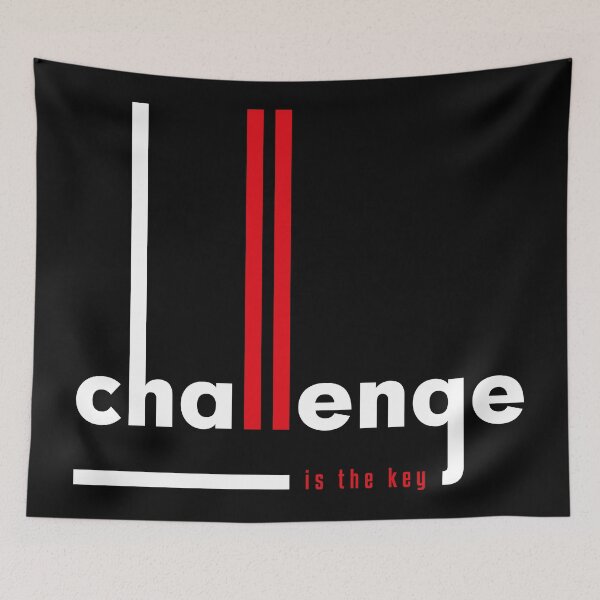 Item preview, Challenge  is the key for study & hardwork motivation designed and sold by TheLuckyShirts.