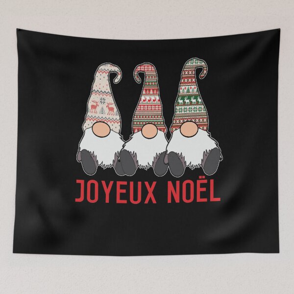 Item preview, Joyeux Noel French Merry Christmas Nordic Gnomes designed and sold by funnytshirtemp.