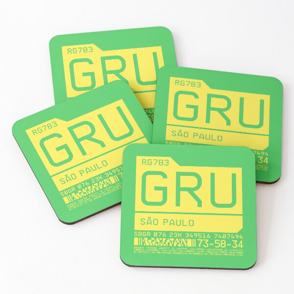 Artikelvorschau, Luggage Tag C - GRU Sao Paulo Brazil entworfen und verkauft von VoodooCircus.