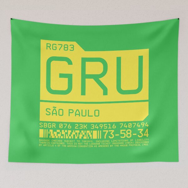 Aperçu de l'œuvre Luggage Tag C - GRU Sao Paulo Brazil créée et vendue par VoodooCircus.
