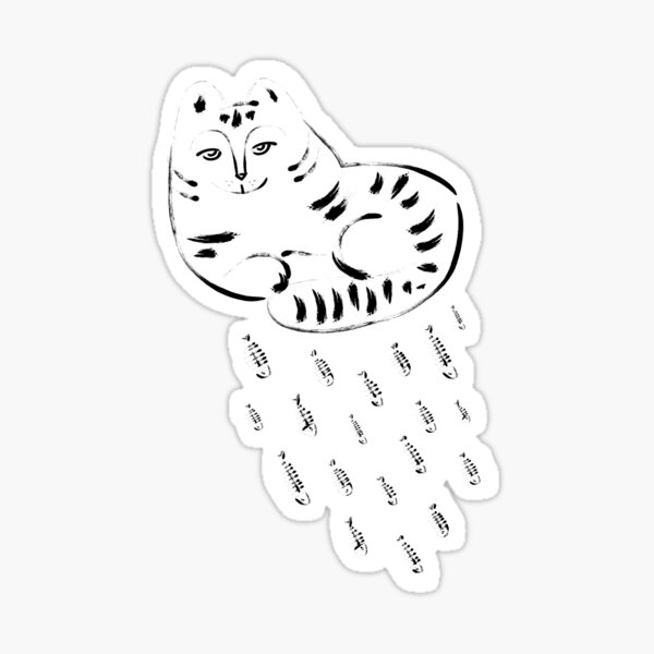 "Cloud Cat" Sticker for Sale by SmileyCroc Redbubble