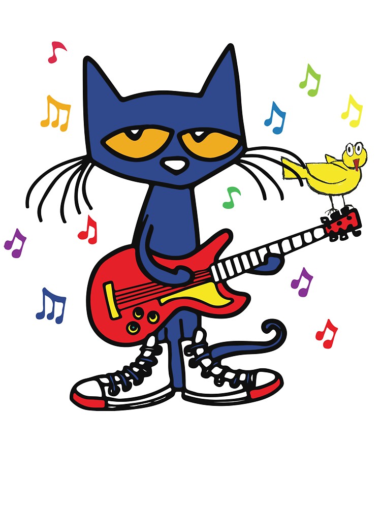amplitud Todo el tiempo tipo Camiseta para niños for Sale con la obra «Rock and Read Yellow Bird Pete  the Cat con su guitarra roja y zapatos blancos» de Bonobofy | Redbubble