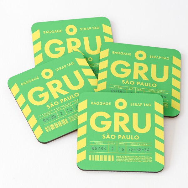 Artikelvorschau, Luggage Tag D - GRU Sao Paulo Brazil entworfen und verkauft von VoodooCircus.