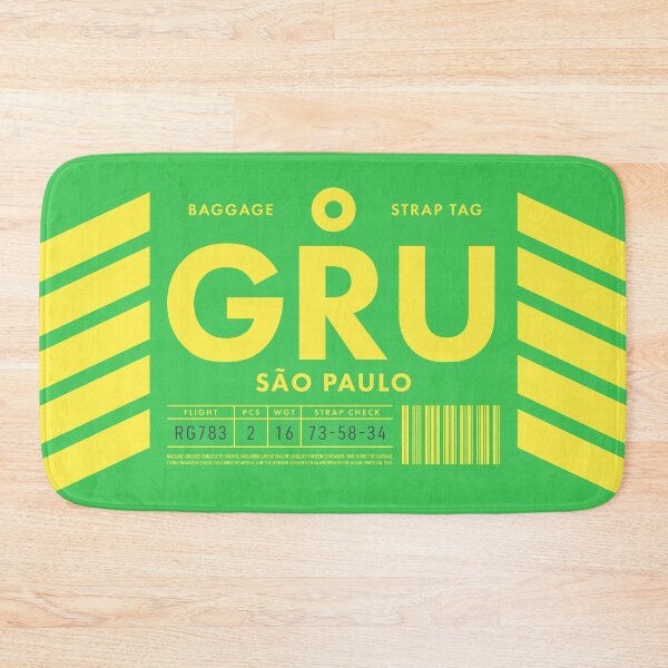 Aperçu de l'œuvre Luggage Tag D - GRU Sao Paulo Brazil créée et vendue par VoodooCircus.