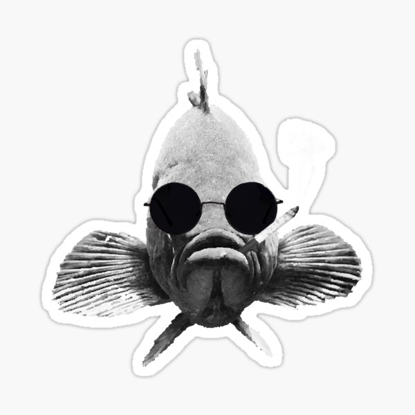 Glasses Fish Stickers for Sale