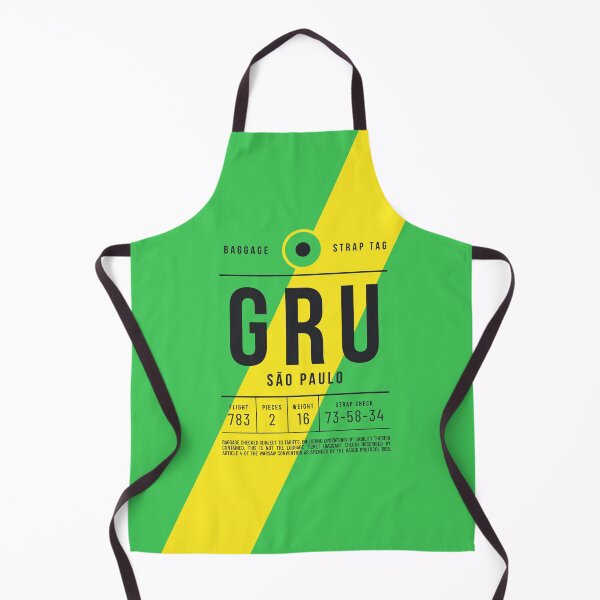 Aperçu de l'œuvre Luggage Tag E - GRU Sao Paulo Brazil créée et vendue par VoodooCircus.