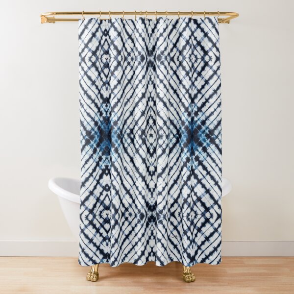 Diamonds Indigo Shower Curtain