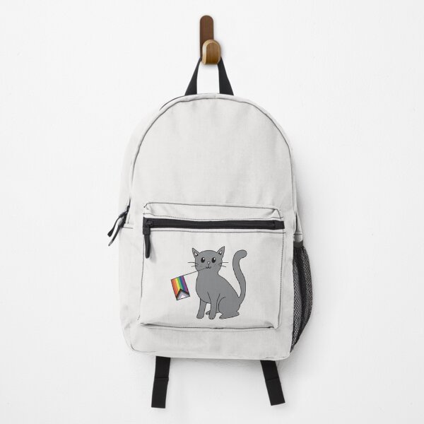 Item preview, Cat with Progress Pride Flag designed and sold by Miranda-Grace.