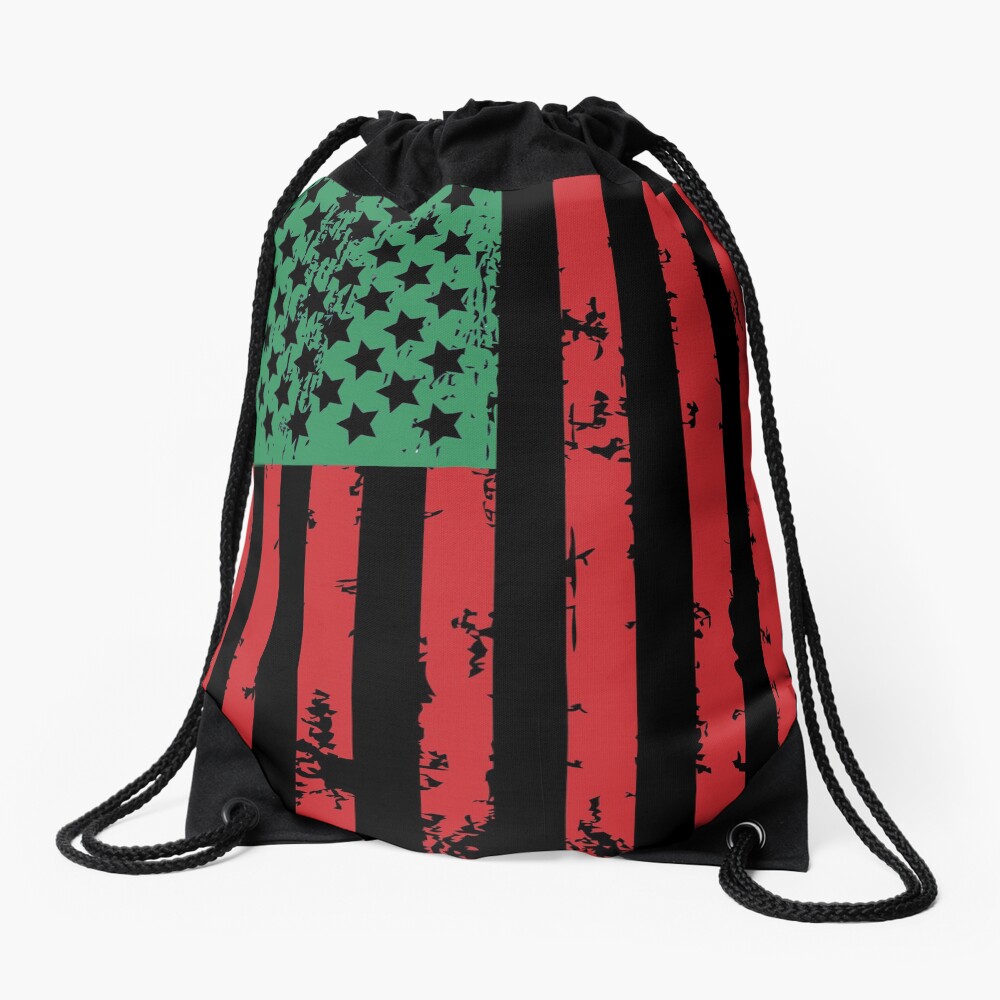 Juneteenth Flag Drawstring Bag