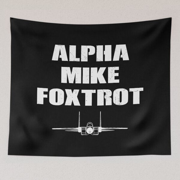Item preview, Alpha Mike Foxtrot fighter jet designed and sold by NicGrayGraphic.