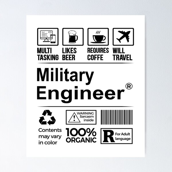 Item preview, Military engineer T Shirt, MultiTasking Certified Job Gift Item, Job Profession, Military engineer Christmas Birthday Gift designed and sold by xlnv.