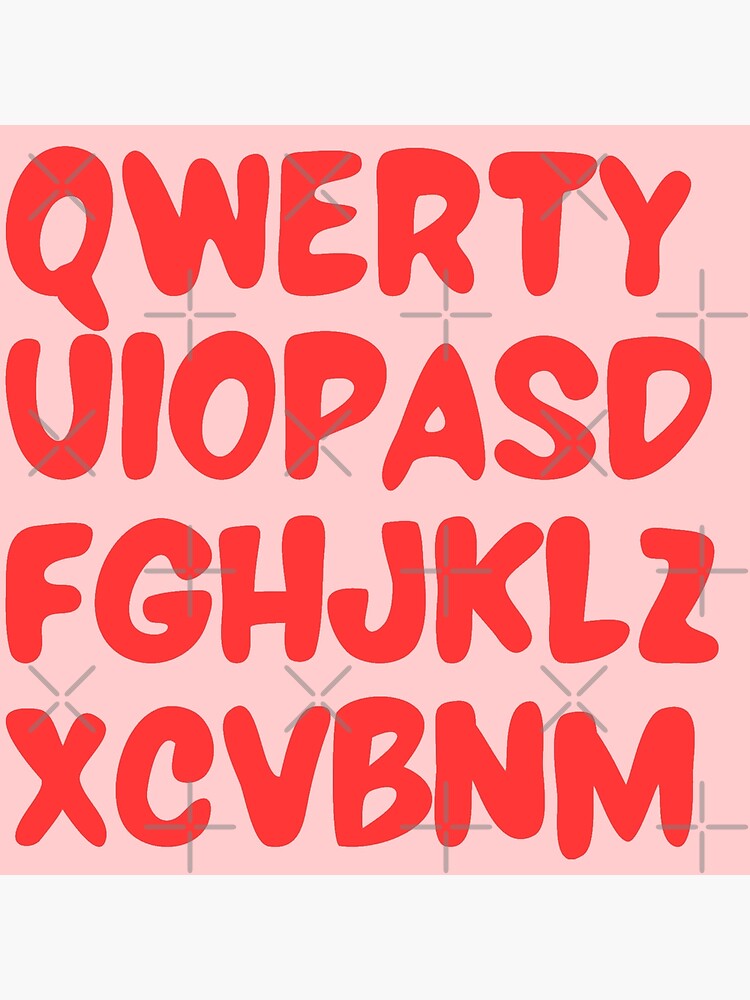 qwertyuiopasdfghjklzxcvbnm | Art Board Print