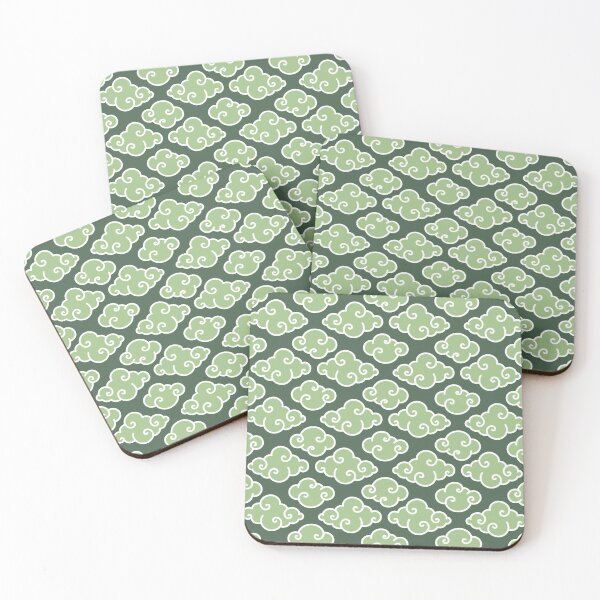 Item preview, Traditional Oriental Clouds - Chinese and Japanese Clouds Pattern in Green designed and sold by Ayoub14.