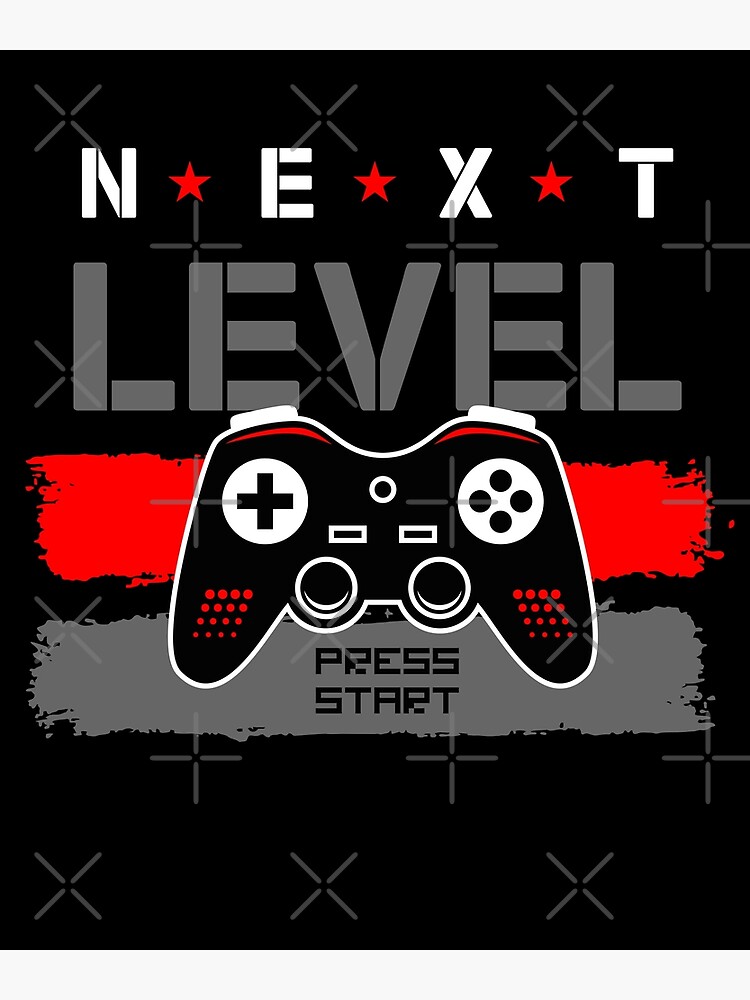 "NEXT LEVEL Press StartLevel 7 unlocked Gamer 7th Birthday Gift Video