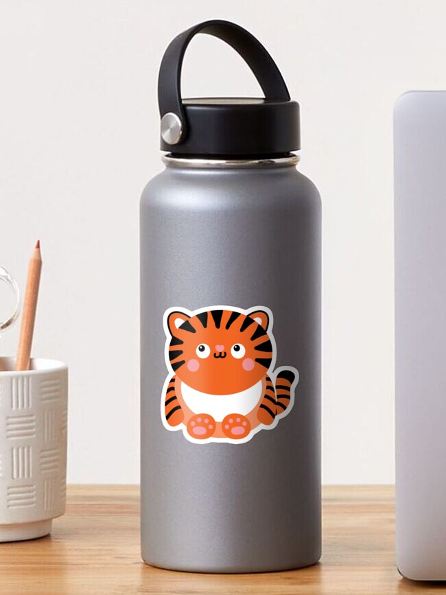 Thumbnail 1 of 3, Sticker, Cute Kawaii Tiger designed and sold by leopardynonsens.