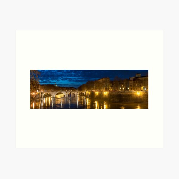 Ponte Sisto at night Art Print