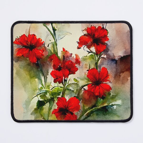 Item preview, Watercolor of Red Anemones designed and sold by fallshrooms.
