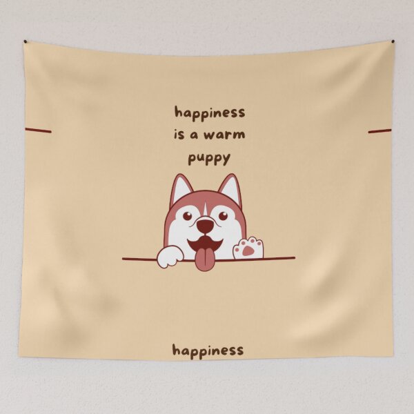 Item preview, Happiness is a warm puppy designed and sold by R&C.