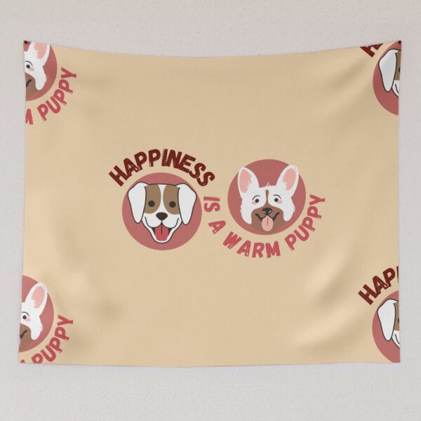Item preview, Happiness is a warm puppy designed and sold by R&C.