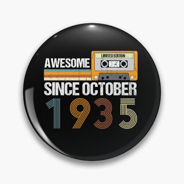 Item preview, Awesome Since October 1935 | 87th Birthday Gifts | 87 Years Old Gifts designed and sold by AMINE  ★★★★★.