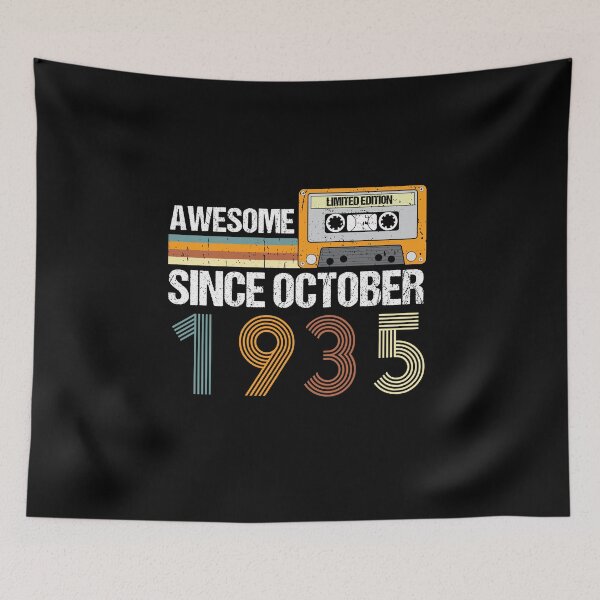 Item preview, Awesome Since October 1935 | 87th Birthday Gifts | 87 Years Old Gifts designed and sold by AMINE  ★★★★★.