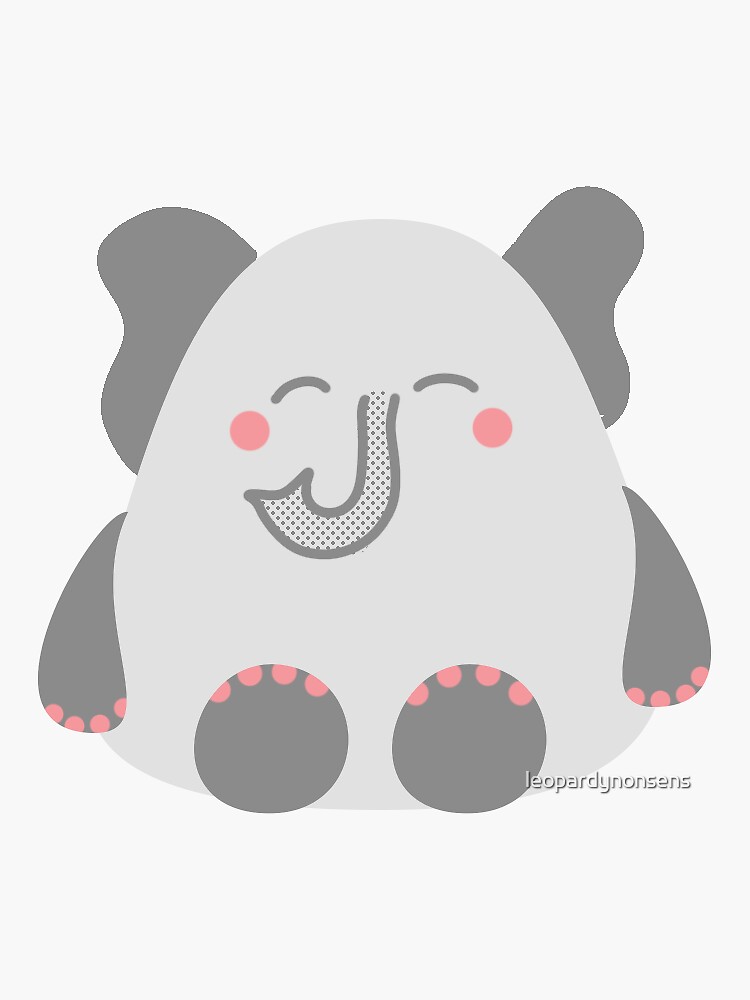Cute Kawaii Elephant by leopardynonsens