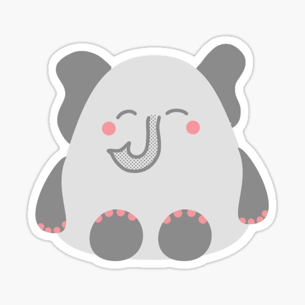 Cute Kawaii Elephant Sticker