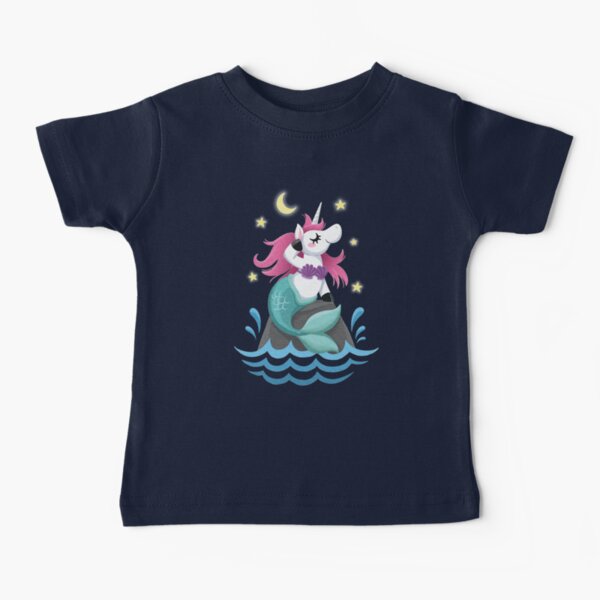 Cute Girls Unicorn Mermaid Cartoon Baby T-Shirt