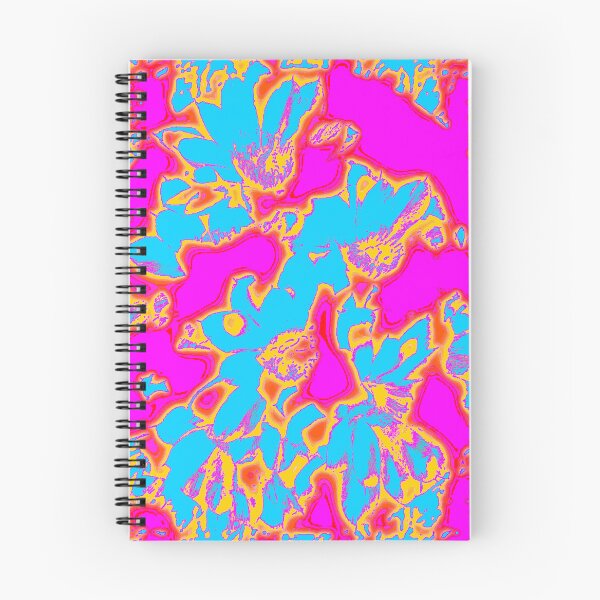 Item preview, Abstract floral pattern Ice blue and Fuchsia colors by Iritof designed and sold by iritof.