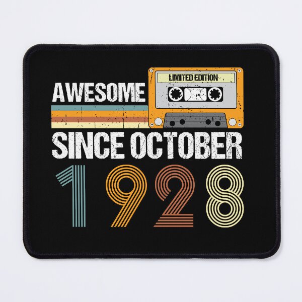 Item preview, Awesome Since October 1928 | 94th Birthday Gifts | 94 Years Old Gifts designed and sold by AMINE ★★★★★.