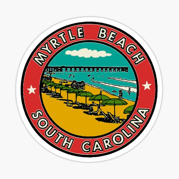 Item preview, Vintage Style Myrtle Beach South Carolina Decal designed and sold by zsonn.