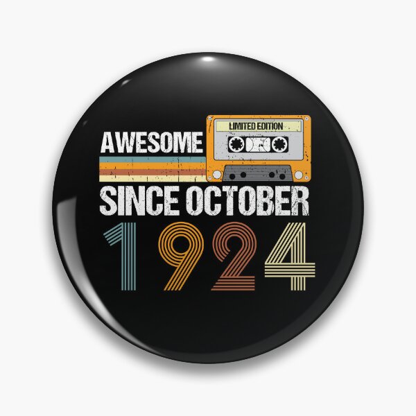 Item preview, Awesome Since October 1924 | 98th Birthday Gifts | 98 Years Old Gifts designed and sold by AMINE  ★★★★★.