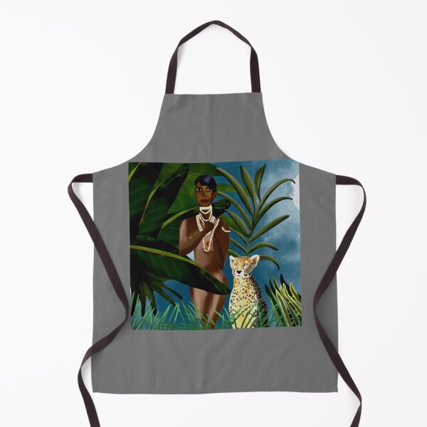 Item preview, Original illustration Skiair Joséphine Baker in the jungle with her cheetah dressed in a pearl neckl designed and sold by ElmerHenry911.
