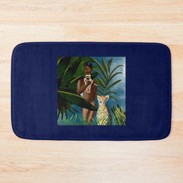 Item preview, Original illustration Skiair Joséphine Baker in the jungle with her cheetah dressed in a pearl neckl designed and sold by ElmerHenry911.