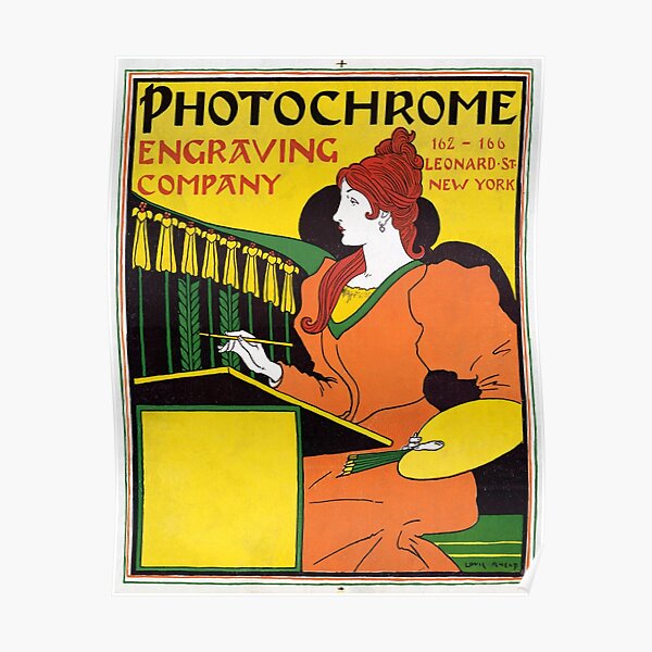 "PHOTOCHROME ENGAVING COMPANY 1895 Vintage Advertisement Poster by