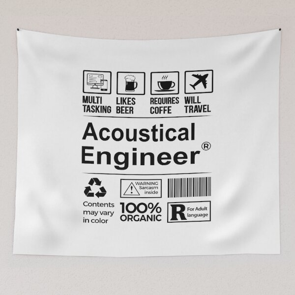 Aperçu de l'œuvre T-shirt d'ingénieur acoustique, article de cadeau d'emploi certifié multitâche, profession d'emploi, cadeau d'anniversaire de Noël d'ingénieur acoustique créée et vendue par xlnv.