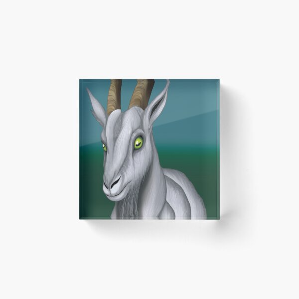 Capricorn - The Goat Takistes, by Mustafa Kulle Acrylic Block