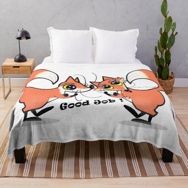 Item preview, Good job - two cute foxes designed and sold by Shirley cute art .
