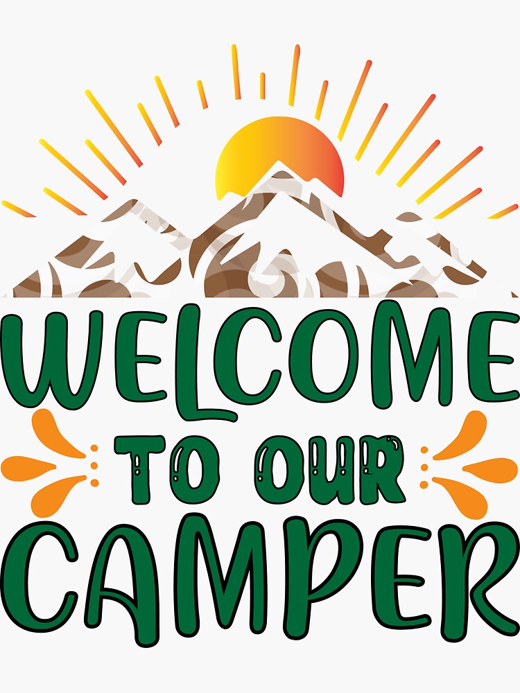 welcome-to-our-camper-camping-shirt-ideas-for-family-sticker-for