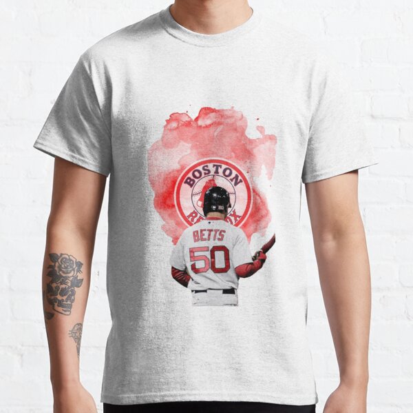 Men's Size Medium Boston Red Sox #50 Mookie Betts T-Shirt - Baseball-MLB