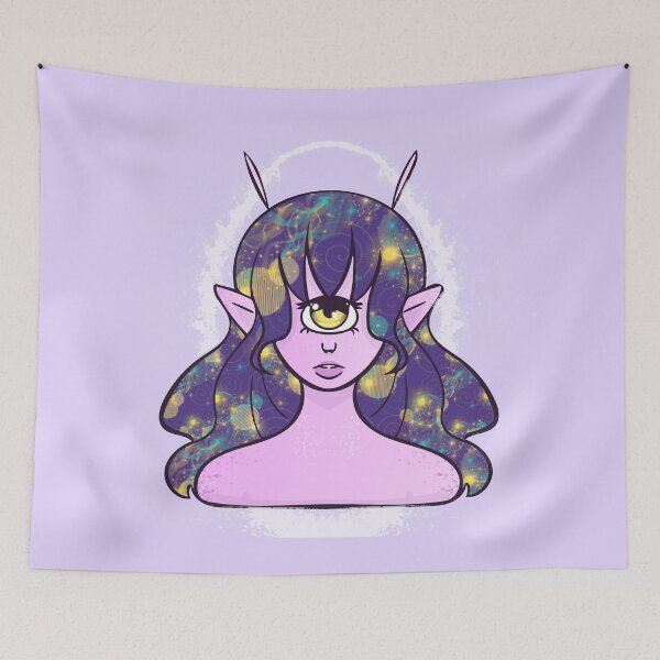 Item preview, Follow the Stars Alien Girl - Purple Backing designed and sold by Nicheek.