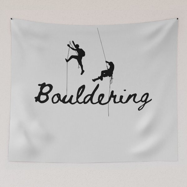 Item preview,  Climb Like A Boy try to keep up Gift For Boys Climber Bolder Boulder, Mountain Bouldering Rock Walls Indoors Outdoors  designed and sold by BronikowskiART.