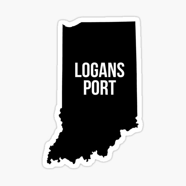 "Logansport, Indiana Silhouette" Sticker for Sale by CartoCreative