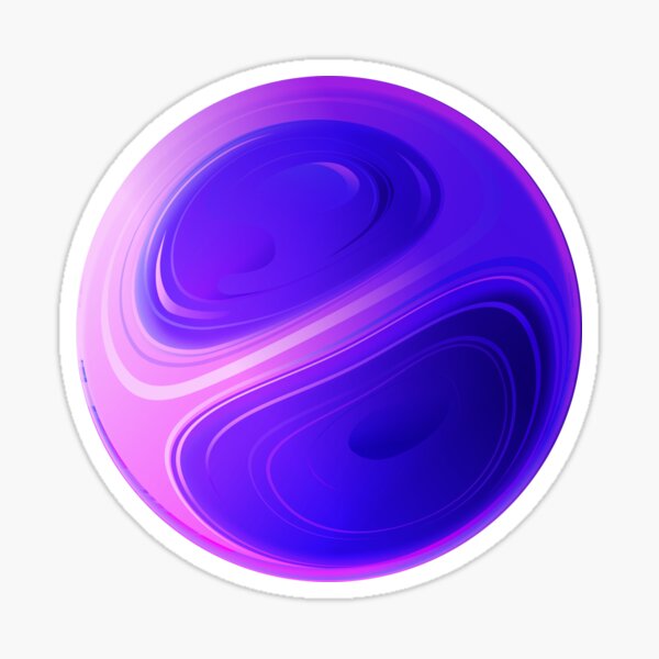 Abstract violet-blue sphere Sticker