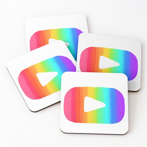 Item preview, LGBT+ YouTube Logo designed and sold by artsydoodles.