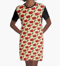 Cherry Pattern Graphic T-Shirt Dress