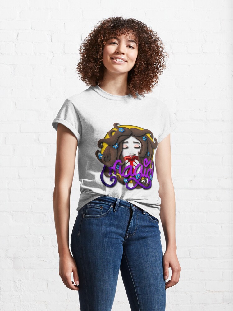 Alternate view of Believe in magic. Snow White cute princess girl Classic T-Shirt