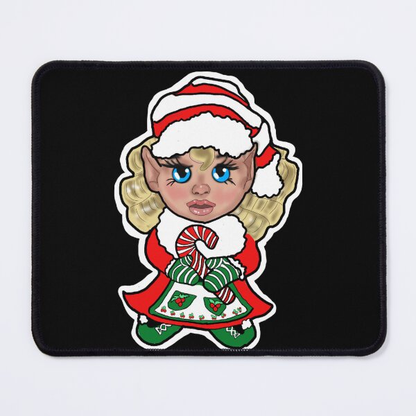 Item preview, Santa elf chibi girl Christmas designed and sold by Jodi Mahaffey.