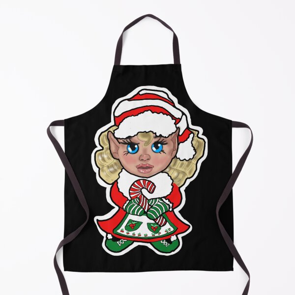 Item preview, Santa elf chibi girl Christmas designed and sold by Jodi Mahaffey.